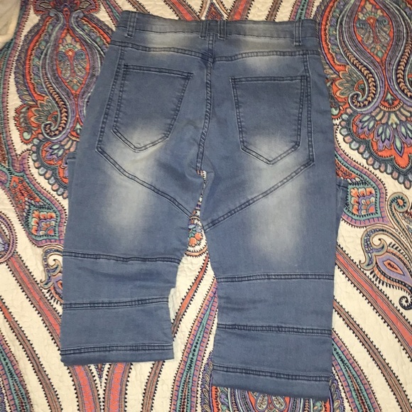 Blue Biker Jeans👖 - Picture 2 of 2